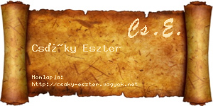 Csáky Eszter névjegykártya