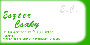 eszter csaky business card